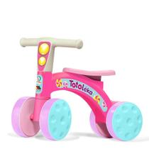 Bicicleta de Equilíbrio Totoléka Rosa 4 Rodas Cardoso Toys