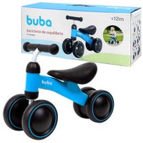 Bicicleta de Treinamento com 4 Rodas para Bebês +12m Buba Azul