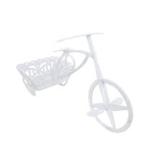 Bicicleta Decorativa Para Jardim Em Alumínio Fundido Branco