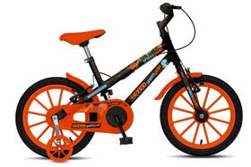 Bicicleta Dinos Spinossauro Aventuras, Aro 16, quadro 12, Com Freios V-Brake, Com Rodas de Apoio e Capa Corrente