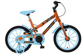 Bicicleta Dinos Spinossauro Aventuras, Aro 16, quadro 12, Com Freios V-Brake, Com Rodas de Apoio e Capa Corrente Bicicleta Dinos Spinossauro Aventuras, Aro 16, quadro 12, Com Freios V-Brake, Com Rodas de Apoio e Capa Corrente