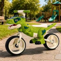 Bicicleta dinossauro infantil ARO12 Peso suportado. 25kg- verde
