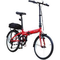 Bicicleta dobrável durban metro + bolsa vermelho