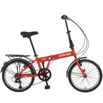 Bicicleta Dobrável em Alumínio Aro 20 6V Dubly Shimano Vermelha - Elleven