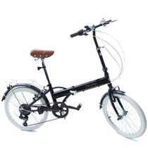 Bicicleta Dobrável Fênix Black - Kit Marcha Shimano - 6 Velocidades - Echo Vintage