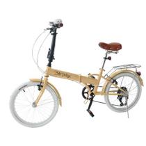 Bicicleta Dobrável Fenix Gold - Farol + Campainha - Kit Marcha Shimano - 6 Velocidades