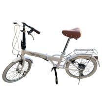 Bicicleta Dobrável Fenix White Marcha Shimano 6 Velocidades - Echo Vintage