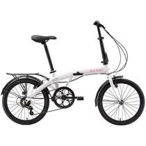 Bicicleta dobrável portátil urbana Durban Eco + aro 20 6v - Branca
