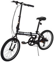 Bicicleta Dobrável ZiZZO Ferro 20" Leve 13 kg Preta