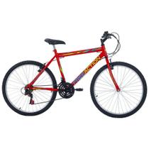 Bicicleta Eden Mountain Bike Aro 26 Quadro Aço 18 Marchas Vermelho Coke Free Action Bicicleta Eden Mountain Bike Aro 26 Quadro Aço 18 Marchas Vermelho Coke Free Action