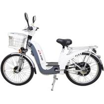 Bicicleta Elétrica 350W 48V Farol Alarme e Seta E-Maxx Duos Branca