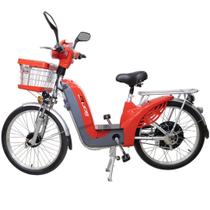 Bicicleta Elétrica 350W 48V Farol Alarme e Seta E-Maxx Duos Vermelha