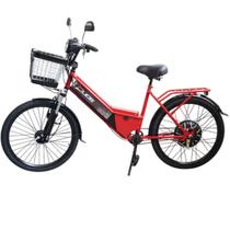 Bicicleta Elétrica 800W 48V Retrovisor Alarme New Confort Vermelha - DUOS Bicicleta Elétrica 800W 48V Retrovisor Alarme New Confort Vermelha - DUOS