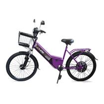 Bicicleta Elétrica - Aro 24 - New Confort 800w - Violeta - Duos Bikes