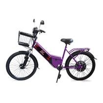 Bicicleta Elétrica - Aro 24 - New Street 800w - Violeta - Plug and Move