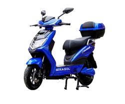 Bicicleta Elétrica Azul Minasol Bivolt 1000W de potência, 48V, Carregamento Rápido, Marcha Ré, Baú incluso Bicicleta Elétrica Azul Minasol Bivolt 1000W de potência, 48V, Carregamento Rápido, Marcha Ré, Baú incluso