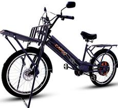 Bicicleta elétrica cargueira 800w chumbo