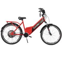 Bicicleta Elétrica com Bateria de Lítio 48V 13Ah Confort Vermelho Cereja - Duos