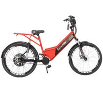 Bicicleta Elétrica Confort FULL 800W 48V 15Ah Cor Vermelha