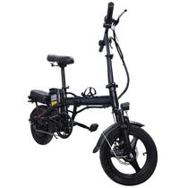 Bicicleta Elétrica Dobrável 400W 48V Painel Digital 30Kmh Farol de Led - Preto