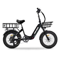 Bicicleta Elétrica Dobrável Two Dogs Bigfoot T2 CARGO 750w Lítio 48v c/ Alarme