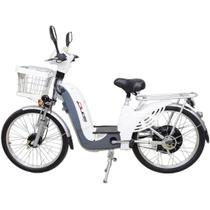 Bicicleta Elétrica E-Maxx Duos 800W Entrada USB Alarme e Seta cor Branca