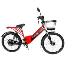 Bicicleta Elétrica New Confort FULL 800W 48V Retrovisor Alarme Cor Vermelha Bicicleta Elétrica New Confort FULL 800W 48V Retrovisor Alarme Cor Vermelha