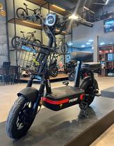 Bicicleta Elétrica Oggi Yoo Y-200 Aro 14 Scooter 350w 48v Cor:Preto+Vermelho