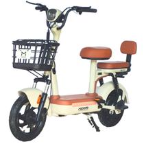 Bicicleta Elétrica Scooter Autopropelida com Alarme 500W 48V MD-10 Bege Midori Bicicleta Elétrica Scooter Autopropelida com Alarme 500W 48V MD-10 Bege Midori