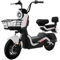 Bicicleta Elétrica Scooter Autopropelida Freio a Disco 650W 48V MD-20 Branca Midori