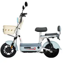 Bicicleta Elétrica Scooter com Alarme 500W 48V Bee Azul Duos