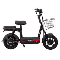 Bicicleta Elétrica Yoo Y200 350w Preto e vermelho 32km Bateria 12ah
