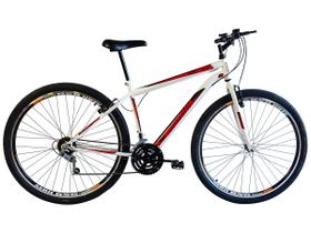 Bicicleta em Aço Carbono Branca Aro 29 18v Marchas Freio V-Brake - Xnova