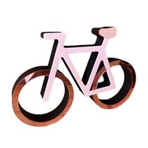 Bicicleta Em Mdf Decoryou - Ref 320 Rosa