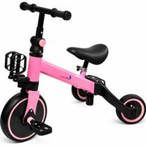 Bicicleta Equilíbrio 3 Em 1 Balance Triciclo Rosa