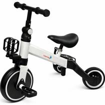 Bicicleta Equilíbrio Infantil 3 Em 1 Balance E Triciclo Cor:Branco