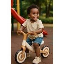 Bicicleta Equilíbrio Infantil Sem Pedal Marrom Balance Bike Aprende Andar Criança Brinquedo Presente