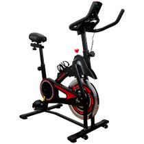 Bicicleta Ergométrica Fitness Spinning, Com Monitor LCD e Suporte Para Tablet e Celular, Mopower- Preta - Python Fly