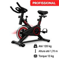 Bicicleta Ergométrica Fitness Spinning Profissional Cor Preto E Vermelho IwmaBru até 120 kg, 1,70, 13kg torque Bicicleta Ergométrica Fitness Spinning Profissional Cor Preto E Vermelho IwmaBru até 120 kg, 1,70, 13kg torque