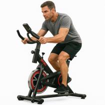 Bicicleta Ergométrica Fitness Spinning Treino em casa Silenciosa Profissional Academia Cor Preto E Vermelho Bicicleta Ergométrica Fitness Spinning Treino em casa Silenciosa Profissional Academia Cor Preto E Vermelho