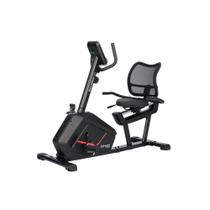Bicicleta Ergométrica Horizontal com 8 Níveis de Resistência Black Edition HX1 Preta e Vermelha - Dream Fitness