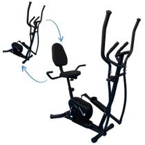 Bicicleta Ergométrica Horizontal e Elíptico com Monitor IWF004 IMPORTWAY