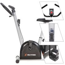 Bicicleta Ergométrica Mile Fitness Residencial 21 velocidades Compacta Preta e Cinza Monitor com Funções - Evolux