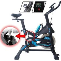 Bicicleta Ergometrica Profissional Spinning Fitness Academia Roda Inércia 15 Kgs Suporta até 120 Kg Fit Monitor LCD