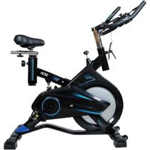 Bicicleta Ergométrica Residencial Spinning Pro Com Freio Mecânico - Preto e Azul Bicicleta Ergométrica Residencial Spinning Pro Com Freio Mecânico - Preto e Azul