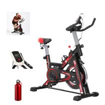 Bicicleta Ergométrica Spinning 6kg com Painel Digital, 7 Níveis de Resistência, Suporte Celular e Squeeze Alumínio Silenciosa e Ajustável