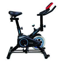 Bicicleta Ergométrica Spinning Azul 4kg Mile Fitness com Painel Digital, 7 Níveis de Resistência, Suporte Celular Silencio