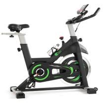 Bicicleta Ergométrica Spinning Bike 20kg de Inércia Preto verde Suporta 150kg