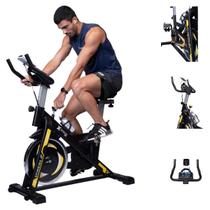 Bicicleta Ergométrica Spinning Bike Inércia 13kg com suporte para celular tablet
