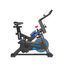 Bicicleta Ergométrica Spinning Inércia 17kg Até 120kg Cor Preta e Azul